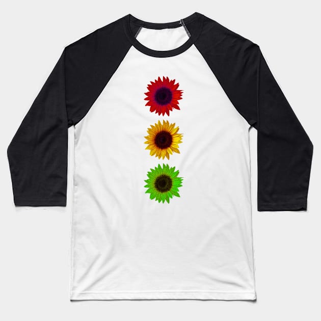 sunflowers semaphore Baseball T-Shirt by AsKartongs